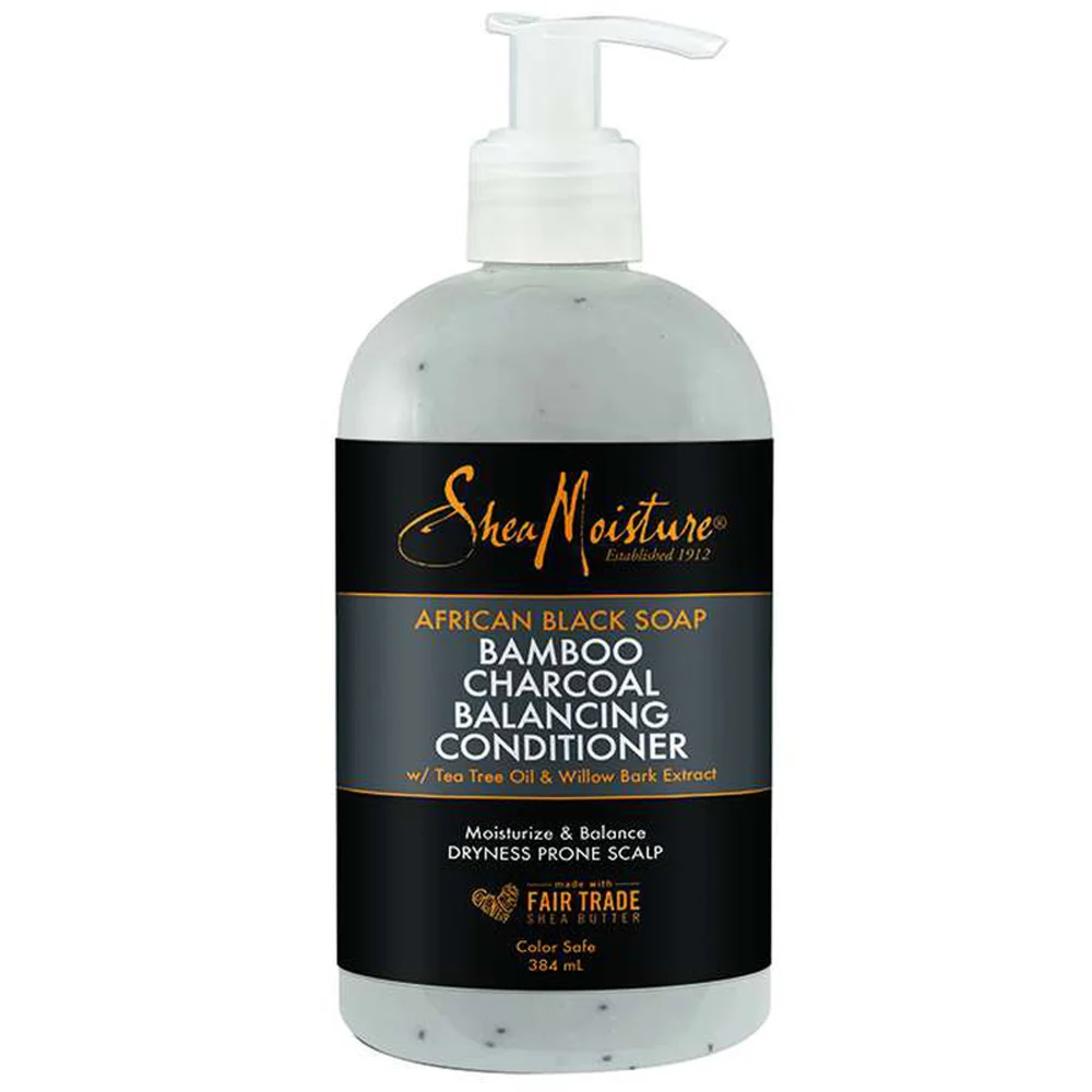Shea Moisture African Black Soap Bamboo Charcoal Balancing Conditioner 384ml Image 1