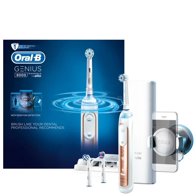 Oral-B Genius 8000 Sensi Rose Gold Electric Toothbrush Image 1