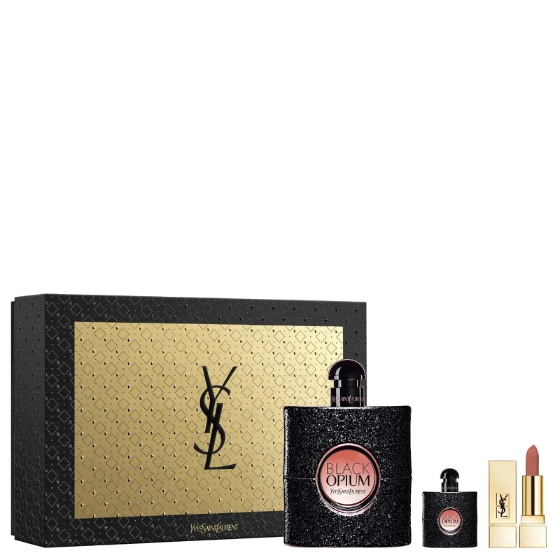 Yves Saint Laurent Christmas 2022 Black Opium Eau de Parfum Spray 90ml Gift Set Image 1