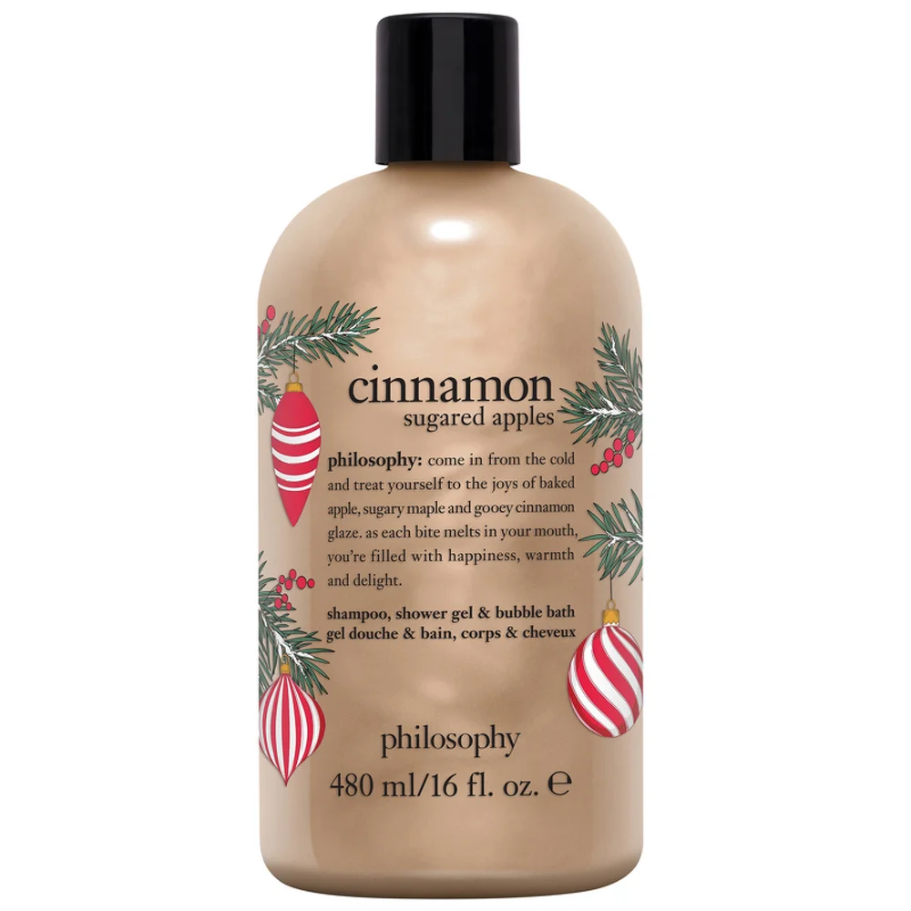 Philosophy Christmas 2022 Cinnamon Sugared Apples Shower Gel & Bubble Bath 480ml Image 1