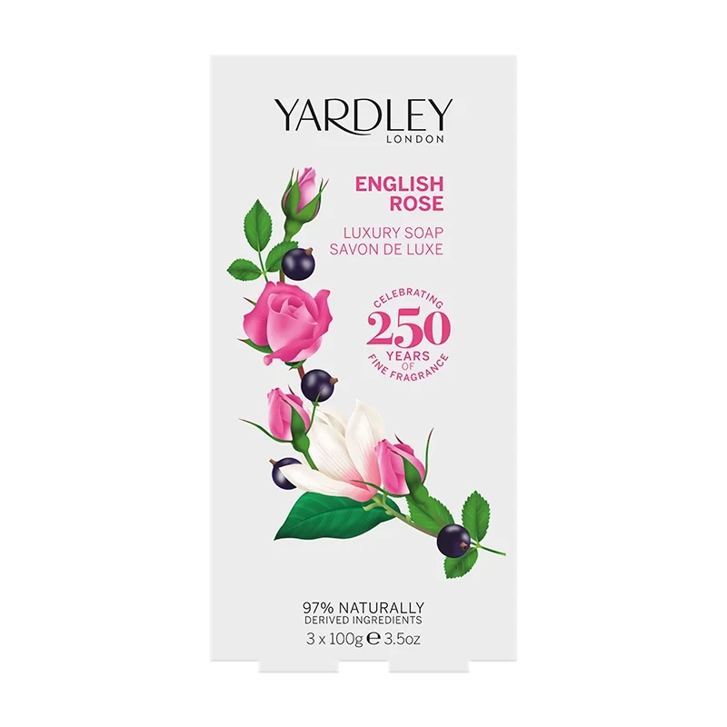 Yardley English Rose Luxury Soap 3 x 100g Image 1