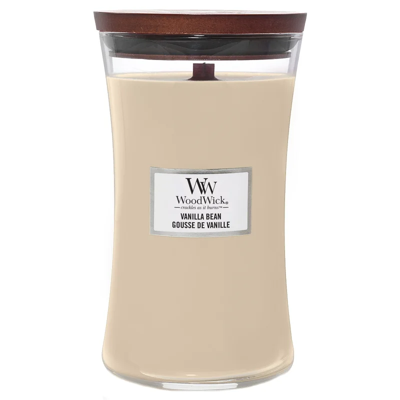 WoodWick Hourglass Candles Vanilla Bean Large Candle 609.5g / 21.5 oz. Image 1