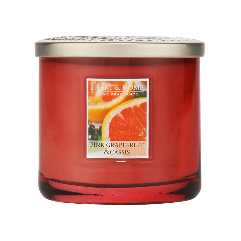 Heart & Home Elipse Candles Twin Wick Pink Grapefruit & Cassis 230g Image 1
