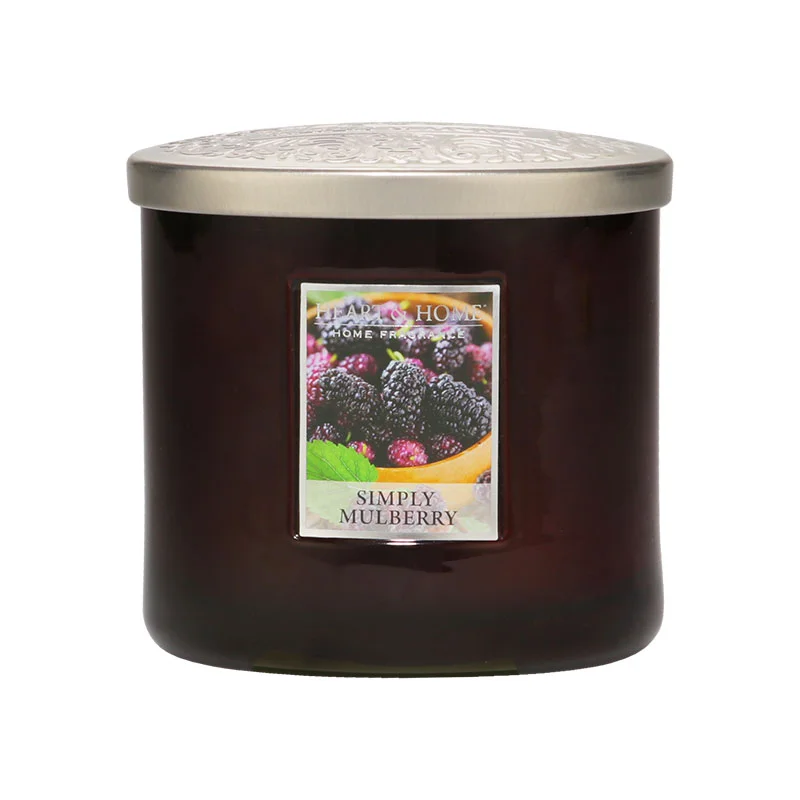 Heart & Home Elipse Candles Twin Wick Simply Mulberry 220g Image 1