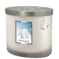 Heart & Home Elipse Candles Twin Wick Fresh Linen 220g - undefined undefined