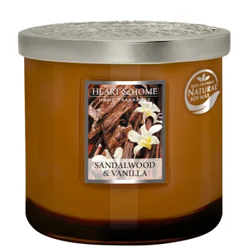 Heart & Home Elipse Candles Twin Wick Sandalwood & Vanilla 230g
