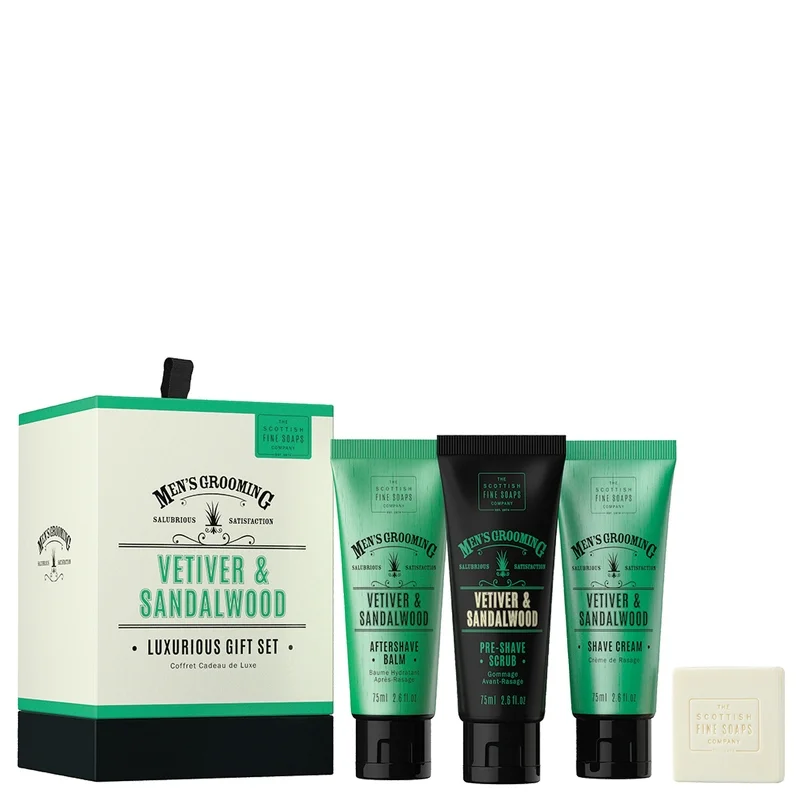Scottish Fine Soaps Gifts & Sets Vetiver & Sandalwood Luxurious Gift Set Image 1