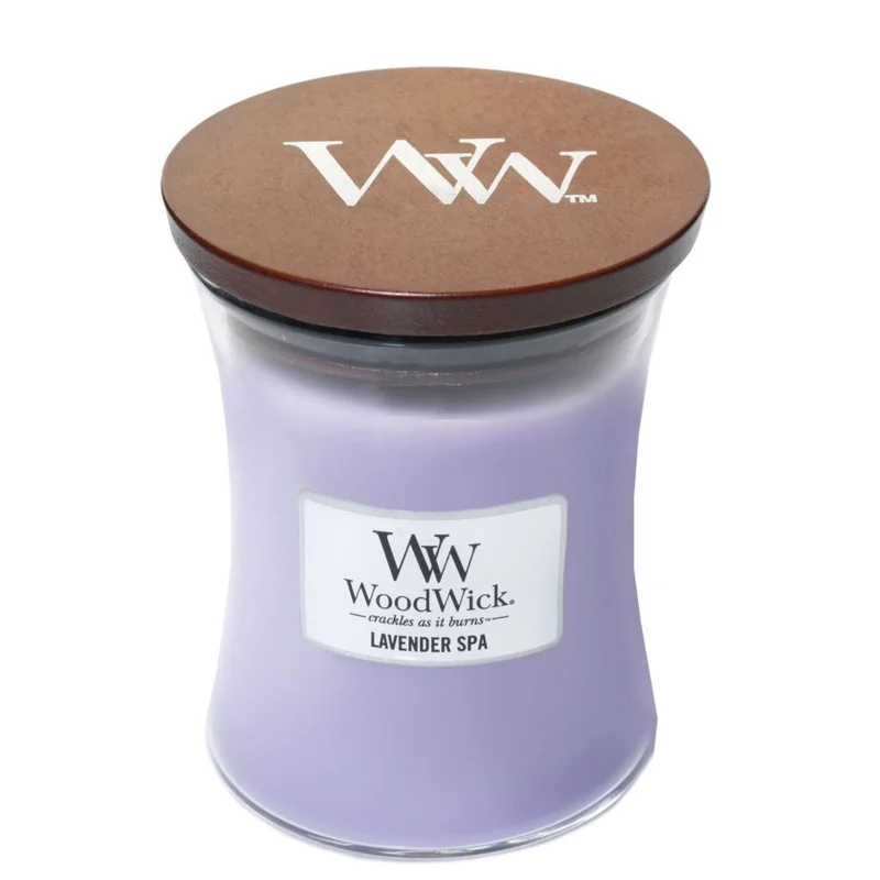WoodWick Hourglass Candles Lavender Spa Medium Candle 275g / 9.7 oz. Image 1