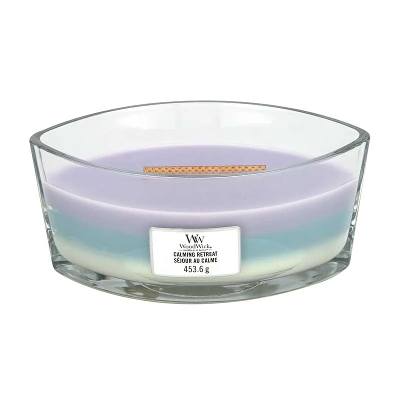 WoodWick Trilogy Candles Calming Retreat Hearthwick Ellipse Candle 453.6g / 16 oz. Image 1