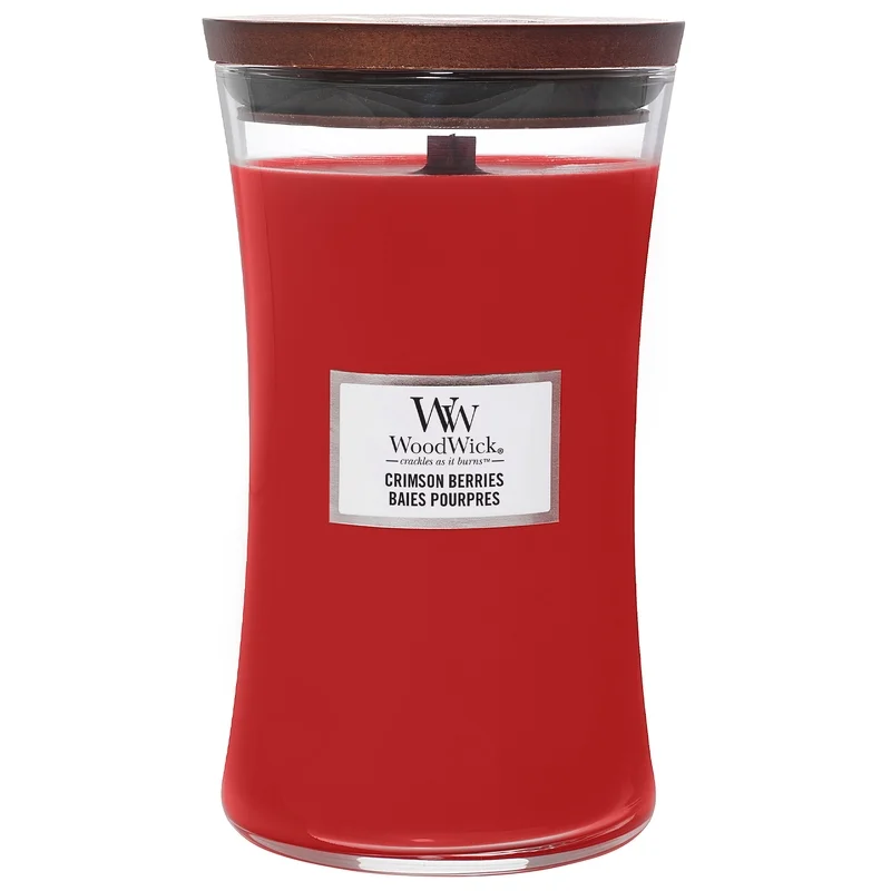 WoodWick Hourglass Candles Crimson Berries Large Candle 610g Image 1