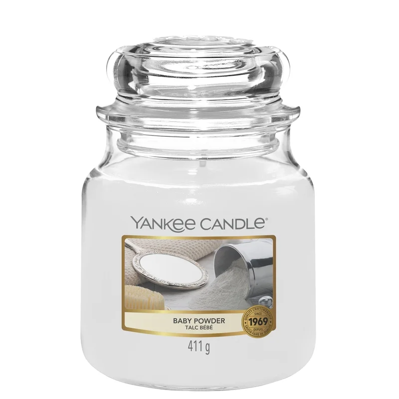 Yankee Candle Original Jar Candles Medium Baby Powder 411g Image 1