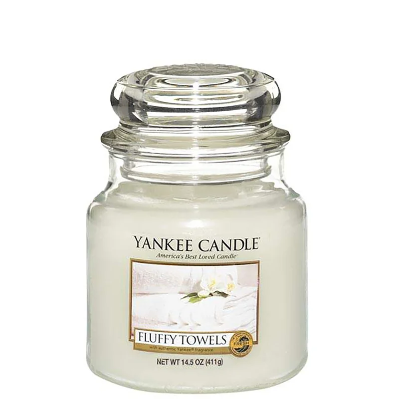 Yankee Candle Original Jar Candles Medium Fluffy Towels 411g Image 1