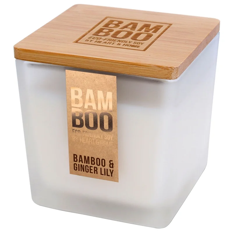 BAMBOO Large Jar Candle Ginger Lily 210g Image 1