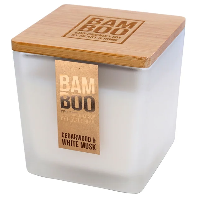 BAMBOO Large Jar Candle Cedarwood & White Musk 210g