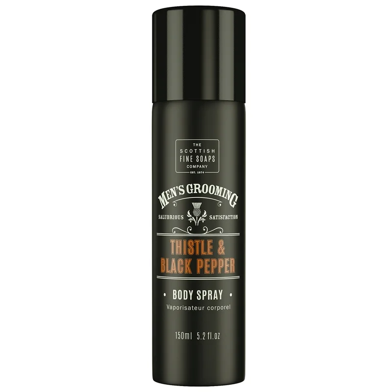 Scottish Fine Soaps Men's Grooming Thistle & Black Pepper Body Spray 150ml Image 1