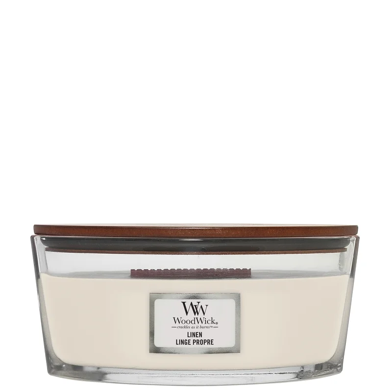WoodWick Ellipse Candles Linen 453.6g / 16 oz. Image 1