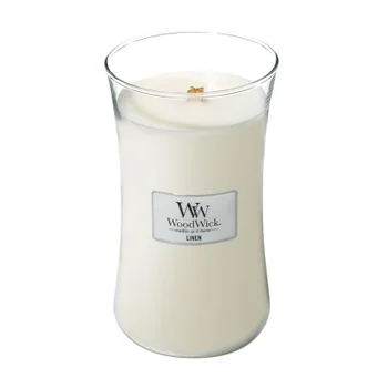 WoodWick Hourglass Candles Linen Large Candle 610g / 21.5 oz.