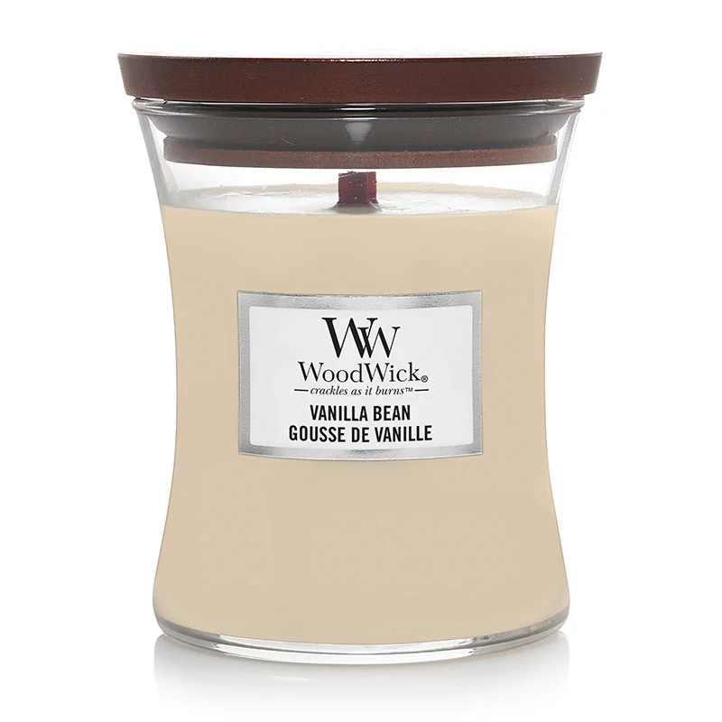 WoodWick Hourglass Candles Vanilla Bean Medium Candle 275g / 9.7 oz. Image 1