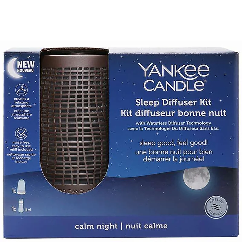 Yankee Candle Sleep Diffusers Bronze Starter Kit with Calm Night Refill Image 1