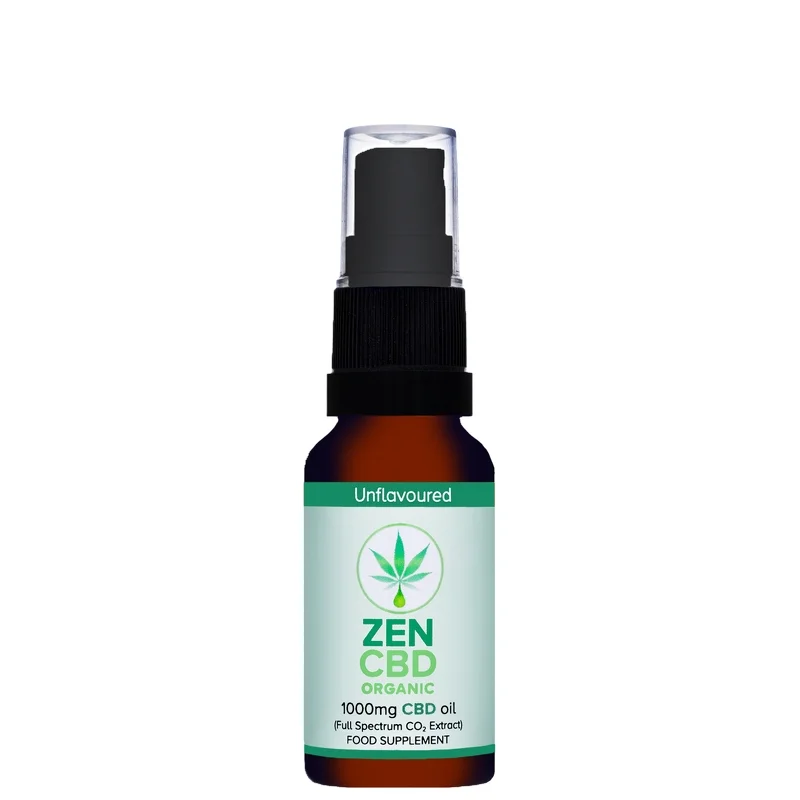 Zen CBD Organic CBD Unflavoured Spray 1000mg 20ml Image 1