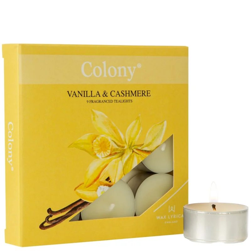 Wax Lyrical Colony Tealight Candles Vanilla & Cashmere x 9 Image 1