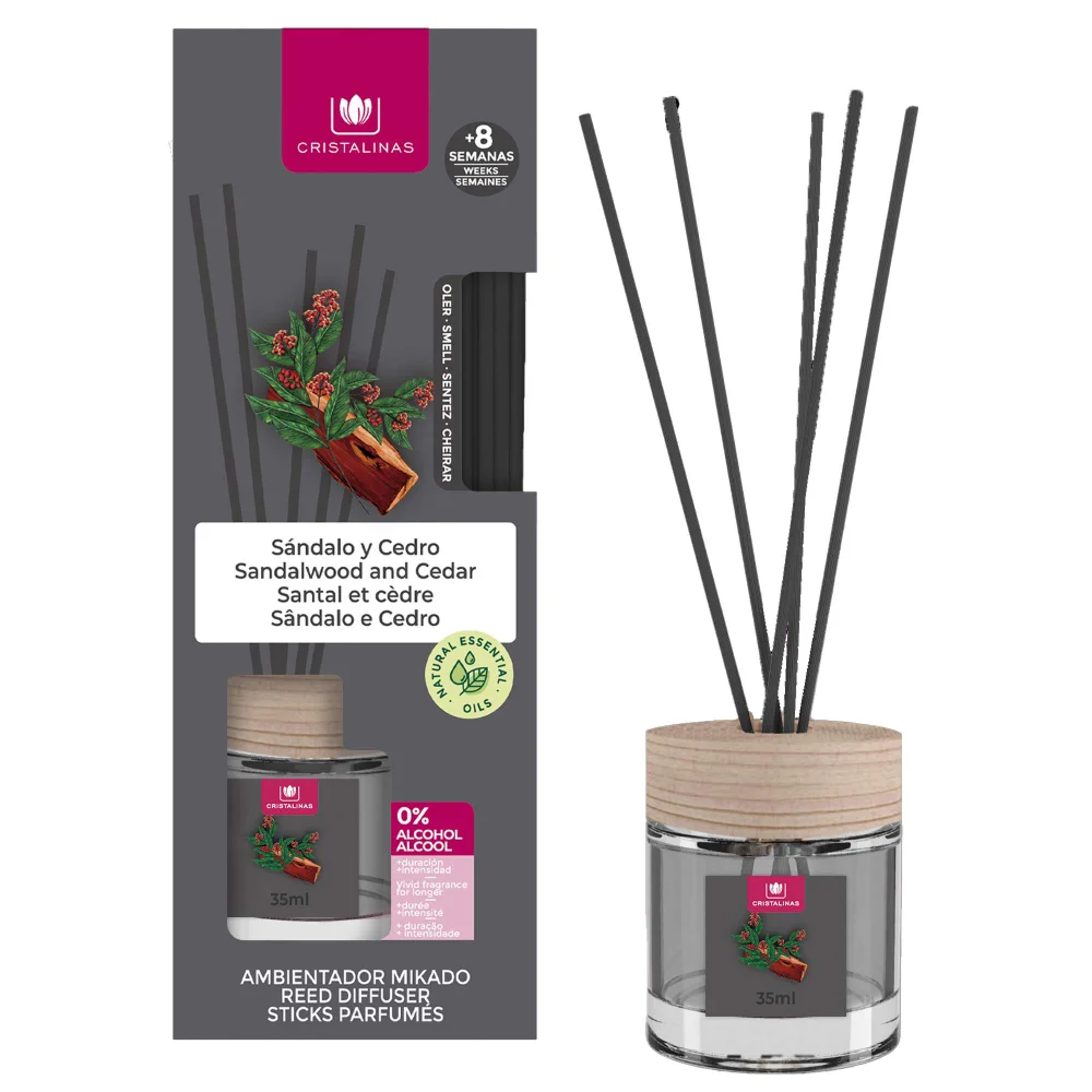 Cristalinas Reed Diffuser Sandalwood & Cedar 35ml Image 1