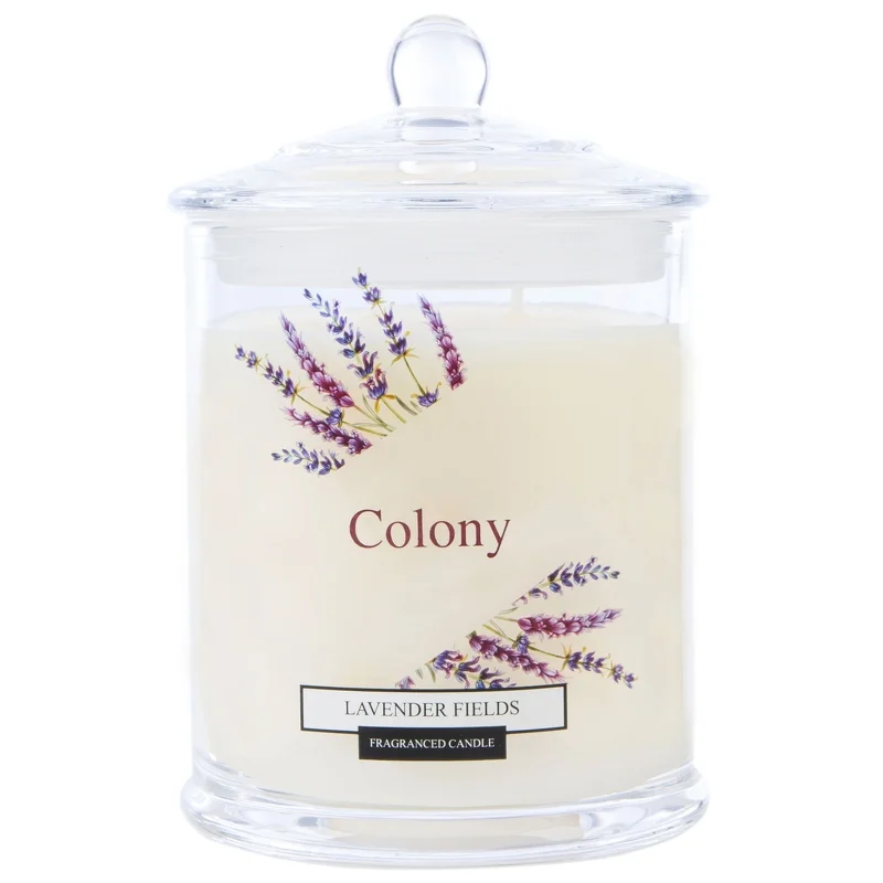 Wax Lyrical Colony Large Candle Jar Lavender Fields 475g Image 1