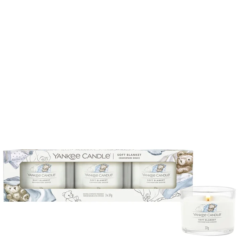 Yankee Candle Gifts & Sets 3 Pack Filled Votive Soft Blanket Image 1