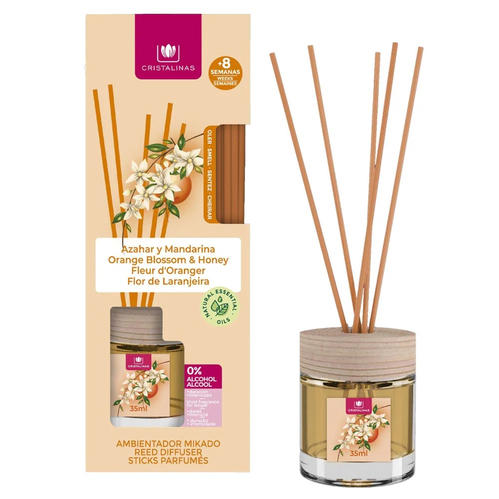 Cristalinas Reed Diffuser Orange Blossom & Honey 35ml Image 1