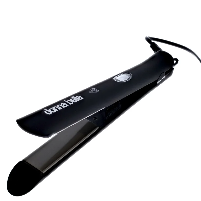 Donna Bella Straighteners Black Styler Nano Ceramic Hair Straightener Image 1