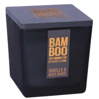 BAMBOO Large Jar Candle Vanilla & White Woods Candle 210g - undefined undefined