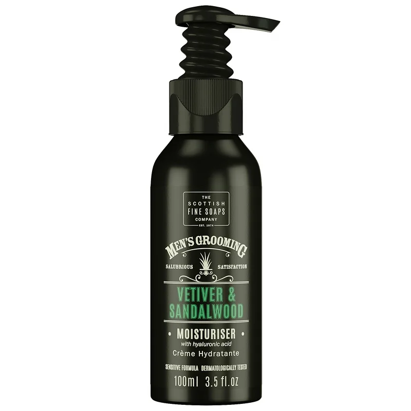 Scottish Fine Soaps Men's Grooming Vetiver & Sandalwood Moisturiser 100ml Image 1