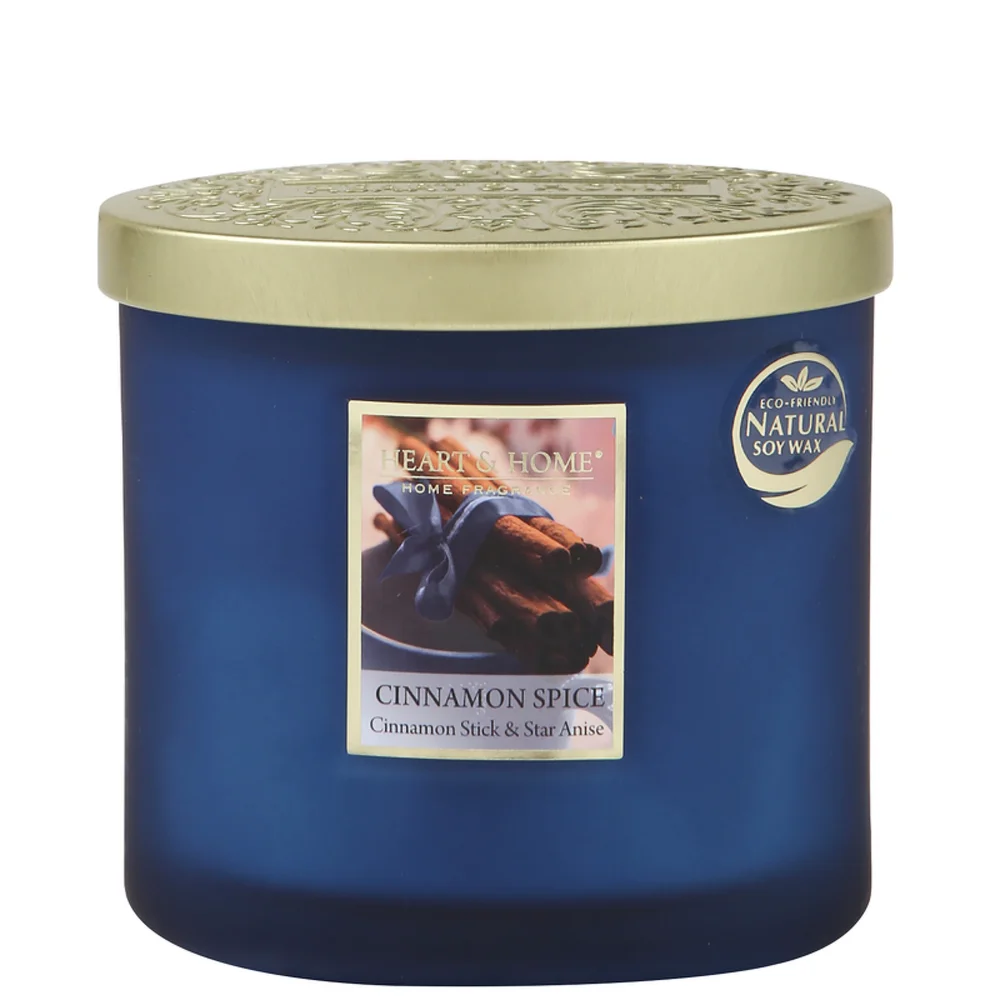 Heart & Home Elipse Candles Twin Wick Winter Cinnamon Spice 220g Image 1
