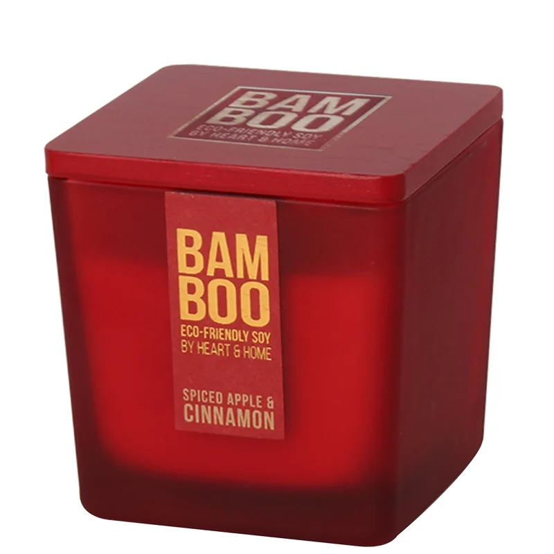 BAMBOO Large Jar Candle Spiced Apple & Cinnamon 210g Image 1