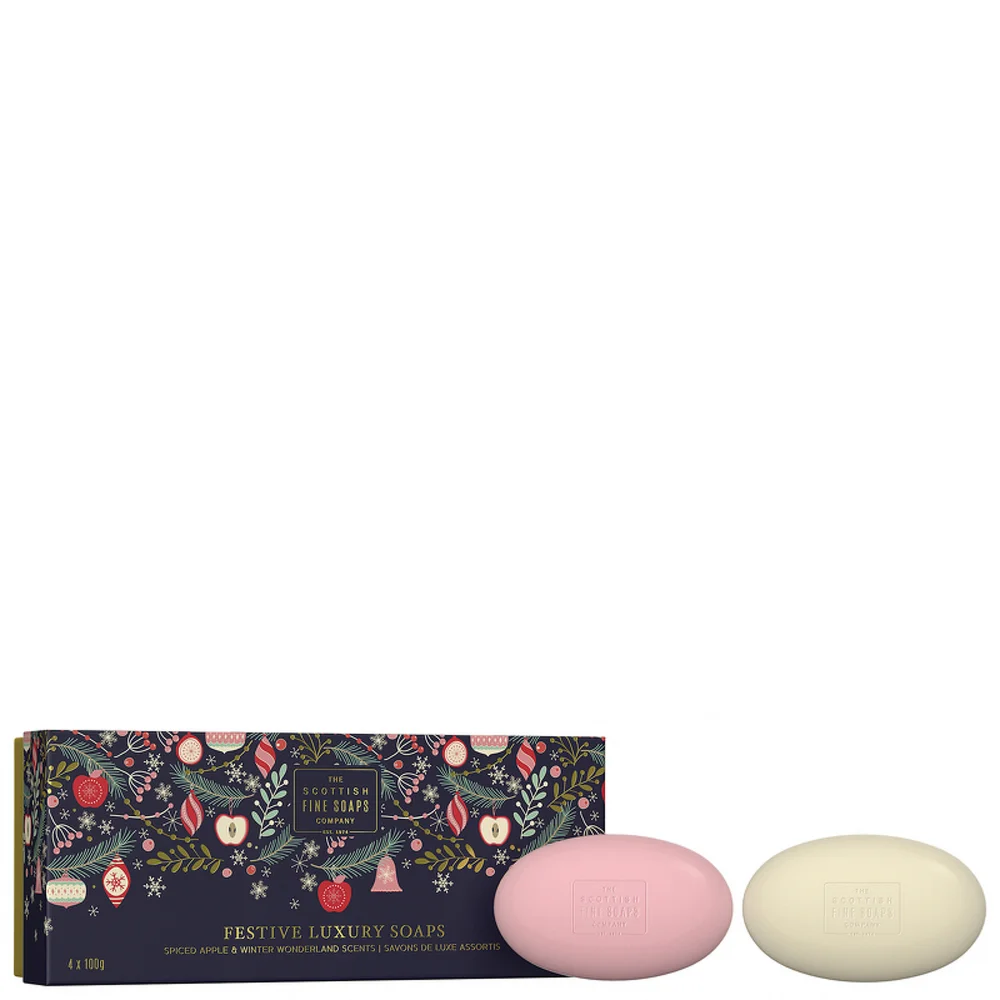 Scottish Fine Soaps Gifts & Sets Festive Luxury Soaps 4 x 100g Image 1