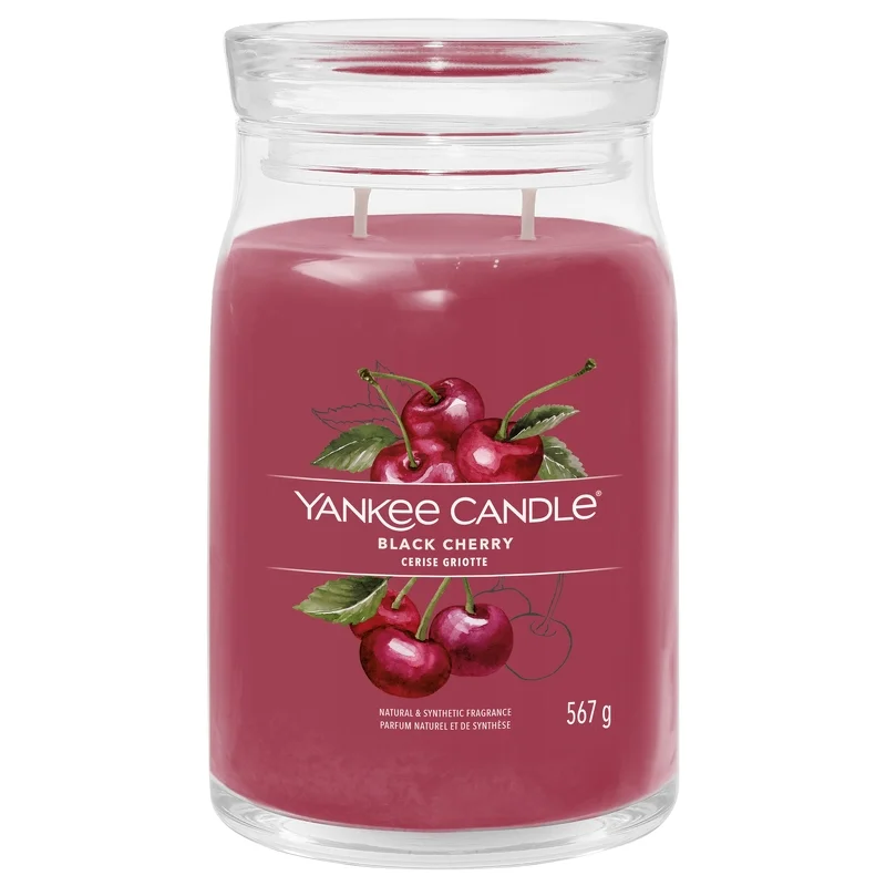 Yankee Candle Signature Jar Candle Large Jar Black Cherry 567g Image 1