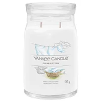 Yankee Candle Signature Jar Candle Large Jar Clean Cotton 567g - undefined undefined