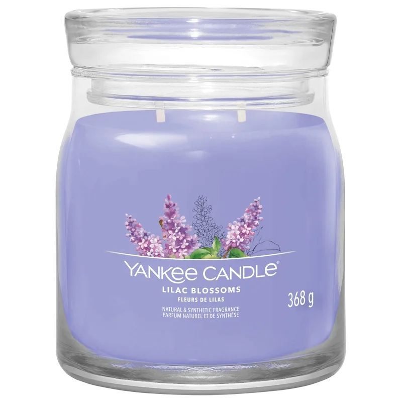 Yankee Candle Signature Jar Candle Medium Jar Lilac Blossoms 368g Image 1