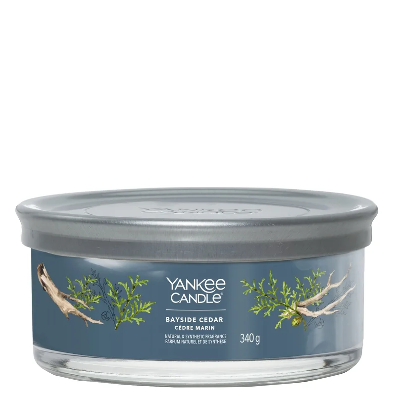Yankee Candle Signature Jar Candle Multi Wick Tumbler Bayside Cedar 340g Image 1