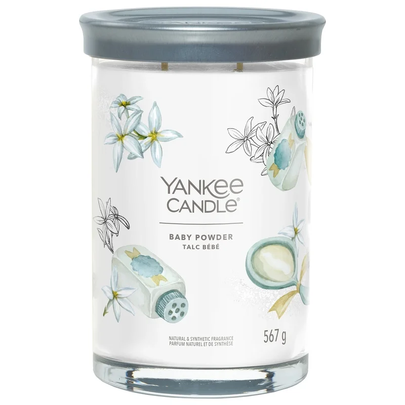 Yankee Candle Signature Jar Candle Large Tumbler Baby Powder 567g Image 1