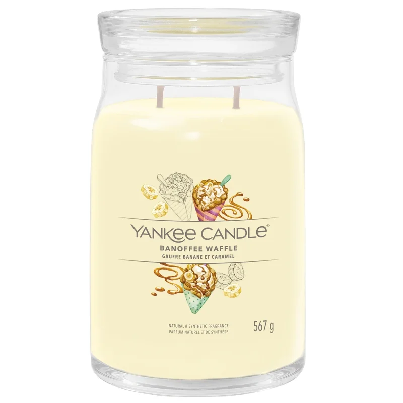 Yankee Candle Signature Jar Candle Large Jar Banoffee Waffle 567g Image 1