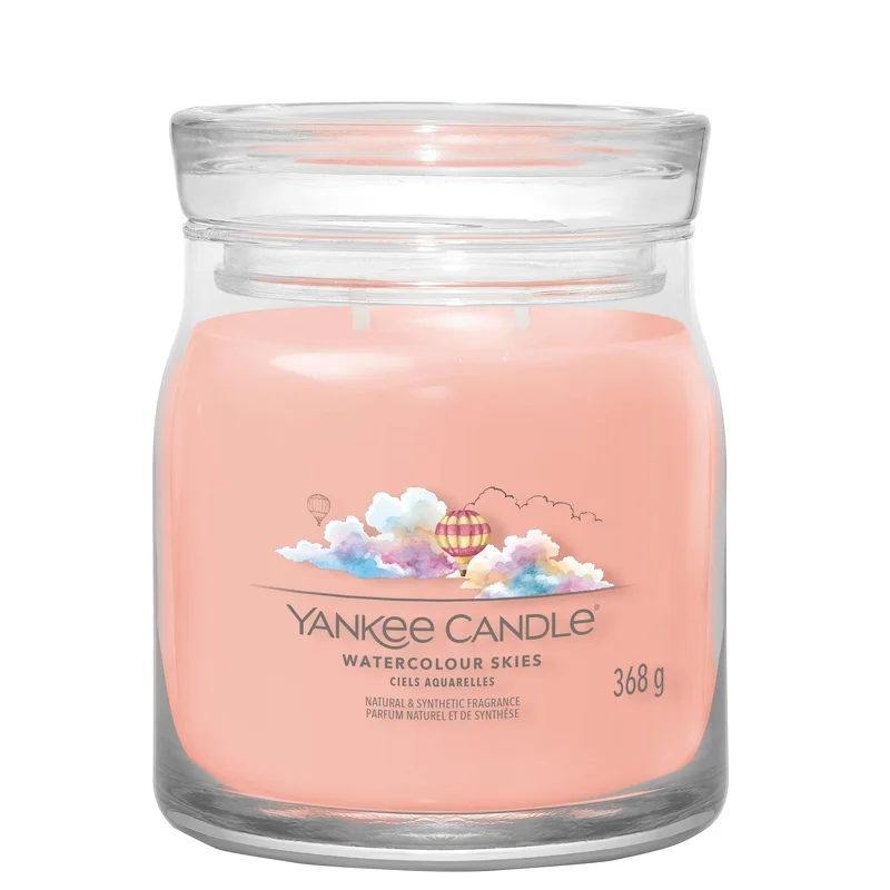 Yankee Candle Signature Jar Candle Medium Jar Watercolour Skies 368g Image 1