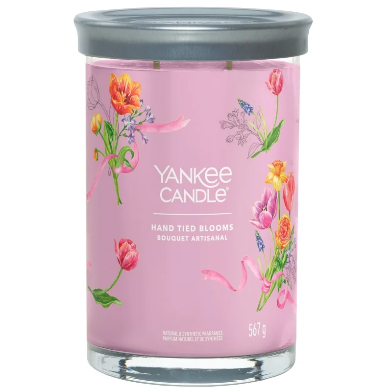 Yankee Candle Signature Jar Candle Large Tumbler Hand Tied Blooms 567g Image 1