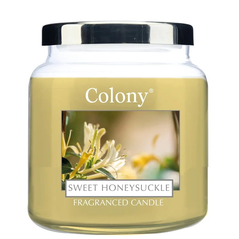 Wax Lyrical Colony Large Candle Jar Sweet Honeysuckle 475g Image 1