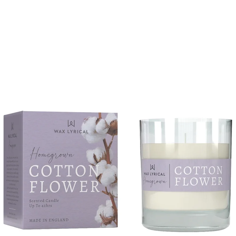 Wax Lyrical Homegrown Medium Candle Cotton Flower Image 1