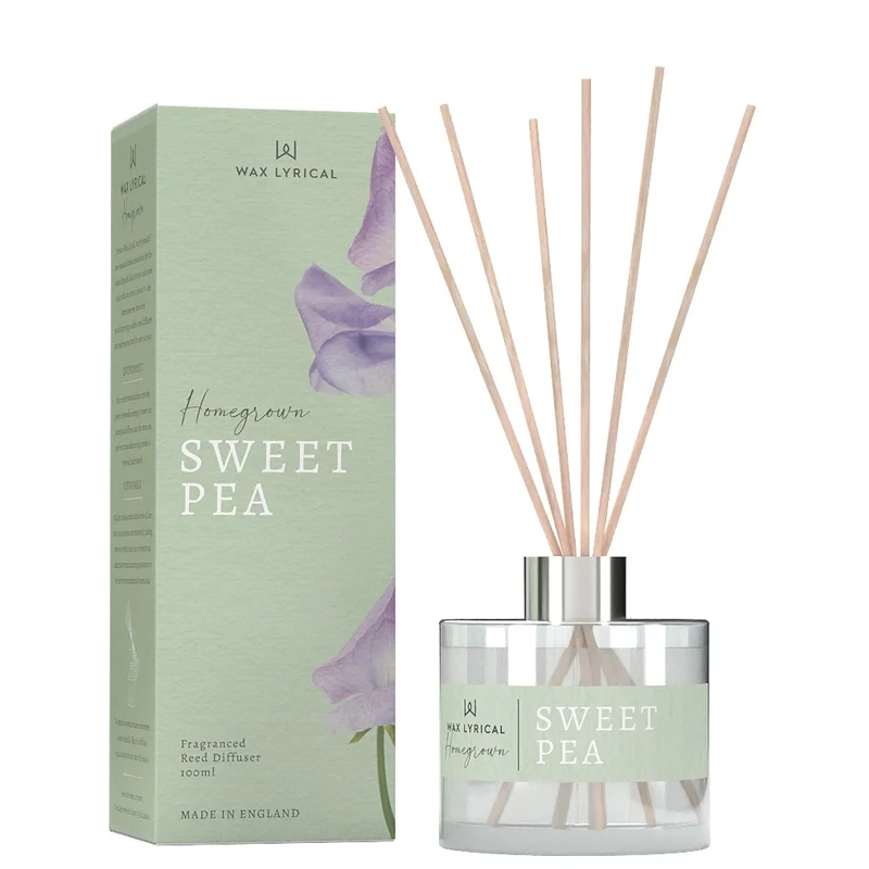 Wax Lyrical Homegrown Reed Diffuser Sweet Pea 100ml Image 1