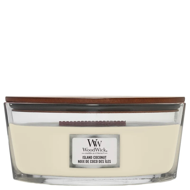 WoodWick Ellipse Candles Island Coconut 453.6g / 16 oz. Image 1