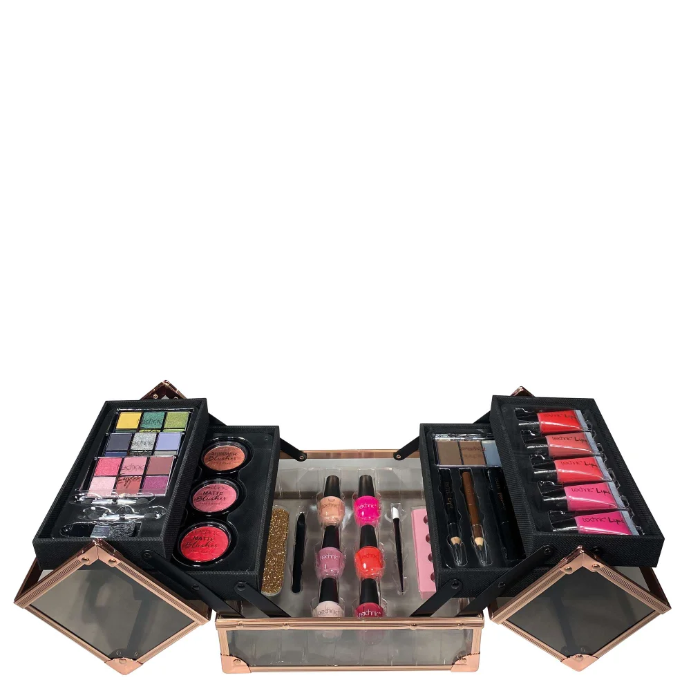 Technic Gift Sets Black & Rose Gold Beauty Case Image 1