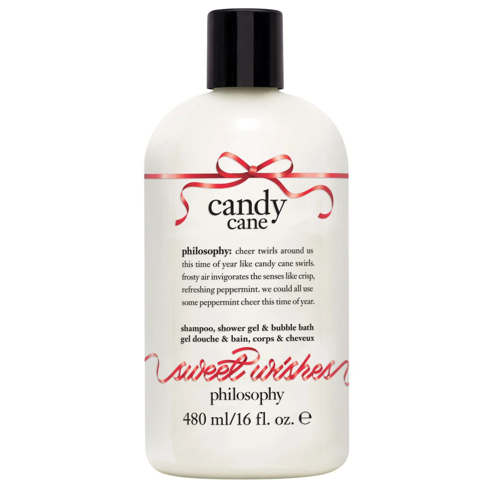 Philosophy Christmas 2023 Candy Cane Shower Gel & Bubble Bath 480ml Image 1