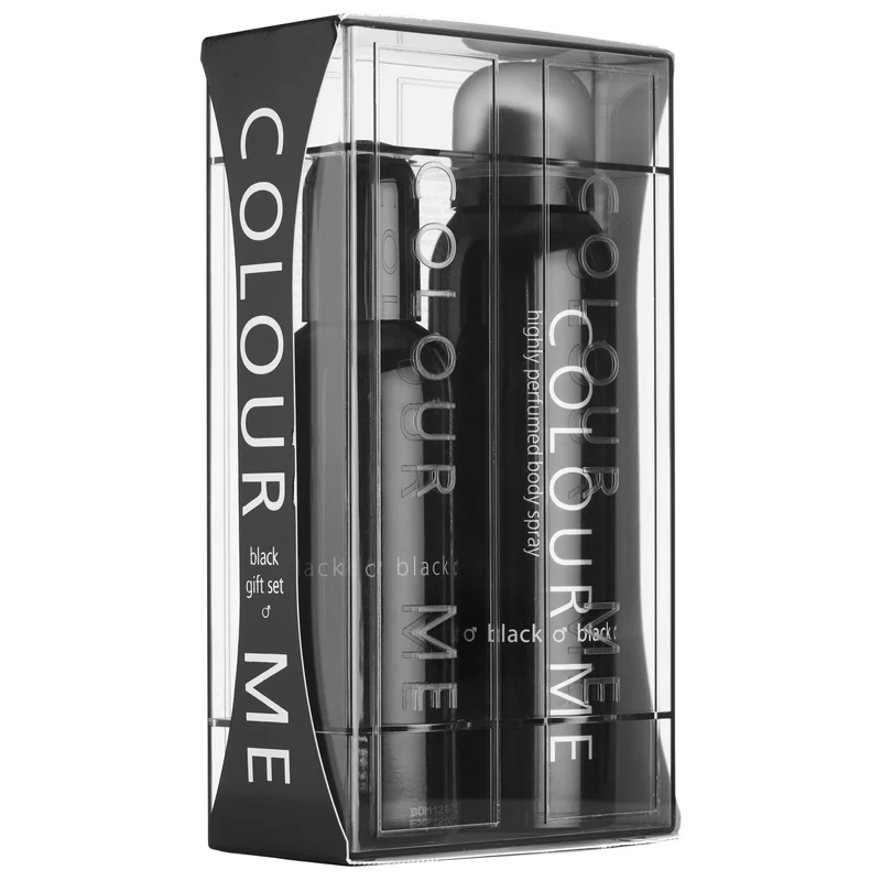 Colour Me Homme Black Eau de Parfum Spray 100ml Gift Set Image 1